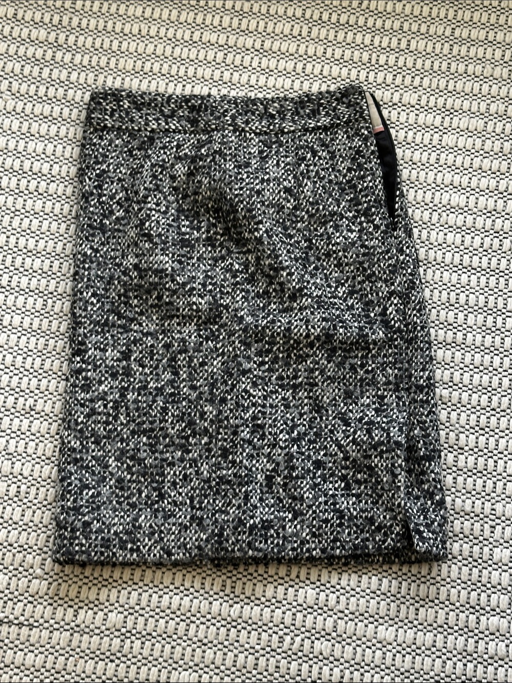 J. Crew Black & White Tweed Pencil Skirt
